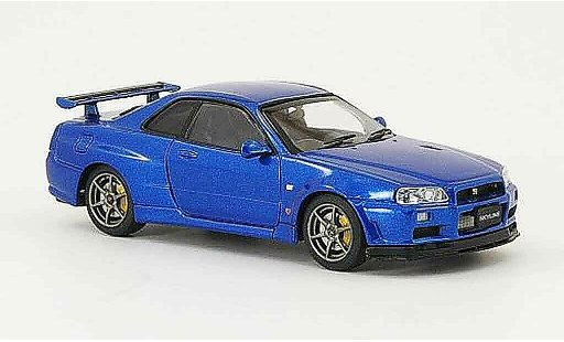 Nissan Skyline R34 1/43 Ebbro GT R V Spec II blue 2001 02 diecast model cars