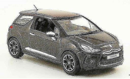 DS Automobiles DS3 Berline 1/43 Norev grey red 2010 diecast model cars