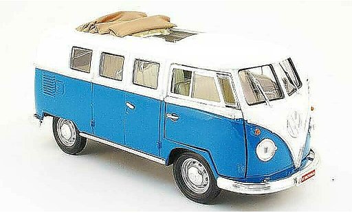 Volkswagen Combi Base 1/18 Yat Ming bus blue/white 1962 diecast model cars