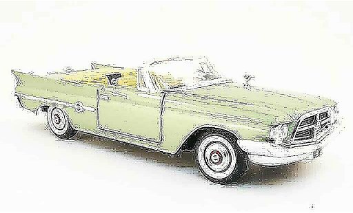 Chrysler 300F Convertible 1/18 Yat Ming grey green 1960 diecast model cars