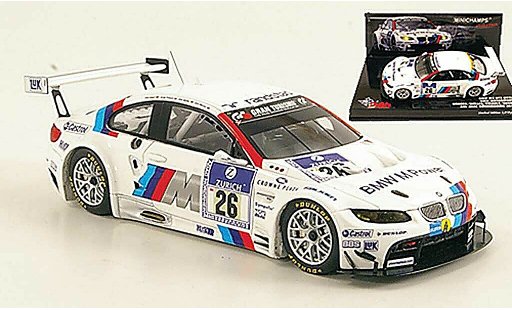 Bmw M3 gt2 1/43 Minichamps E92 No.26 Motorsport 24h ADAC Nurburgring 2010 diecast model cars