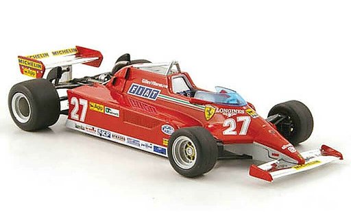 Ferrari 126 CK 1/43 Hot Wheels Elite No.27 G.Villeneuve GP Monaco (Elite) diecast model cars
