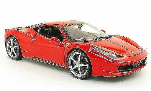 Ferrari 458 Italia 1/18 Hot Wheels red 2010 diecast model cars