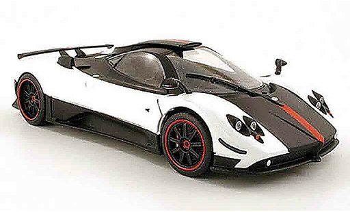 Pagani Zonda cinque 1/18 Mondo Motors white/black/red diecast model cars
