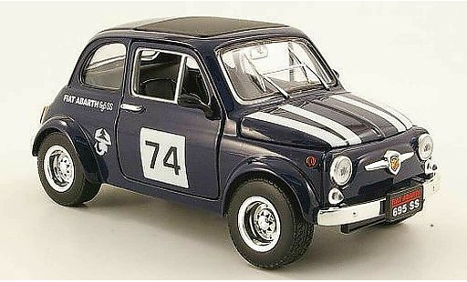 Fiat 500 Abarth 1/18 Mondo Motors 695ss blue no.74 diecast model cars