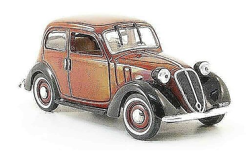 Fiat 1100 Nuova Balilla 1/43 Norev red black diecast model cars