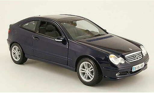 Mercedes Classe C Coupe 1/18 Maisto sportcoupe (cl203) blue diecast model cars