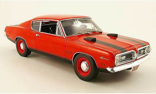 Plymouth Barracuda 1969 1/18 Highway 61 440 red diecast model cars