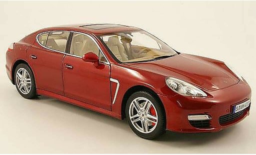 Porsche Panamera Turbo 1/18 Norev red 2009 diecast model cars