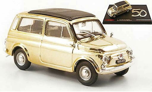 Fiat 500 Giardiniera 1/43 Brumm gold diecast model cars
