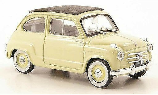 Fiat 600 Berlina 1/43 Brumm yellow closed 1956 diecast model cars