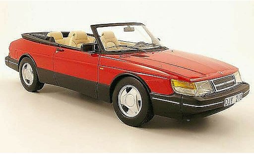 Saab 900 Cabriolet 1/18 Neo red black 1987 diecast model cars