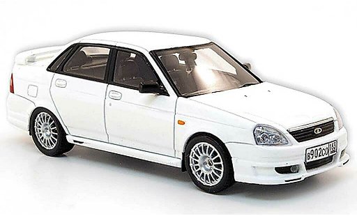 Lada Priora TMS 1/43 DIP Models white 2010 diecast model cars