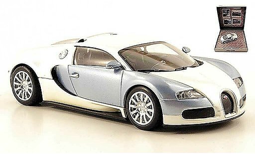 Bugatti Veyron coupe 1/43 Minichamps 16.4 white/grey blue 2009 diecast model cars
