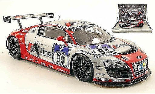 Audi R8 s tronic 1/18 Spark LMS no.99 line 24h nurburgring 2010 biela / fassler / hennerici / kaffer diecast model cars
