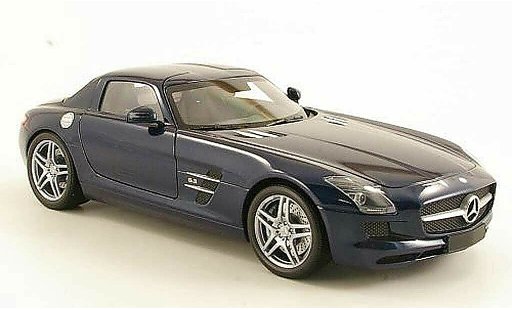 Mercedes SLS Coupe 1/18 Minichamps coupe AMG (C197) blue 2010 diecast model cars