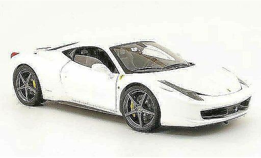 Ferrari 458 Italia 1/18 Hot Wheels Elite white owned by f.alonso diecast model cars
