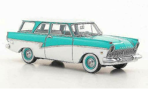 Ford Taunus 17M P2 1/43 Neo Turnier turquoise/white diecast model cars