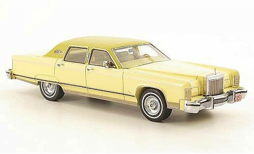 Lincoln Continental 1977 1/43 Neo yellow/green diecast model cars