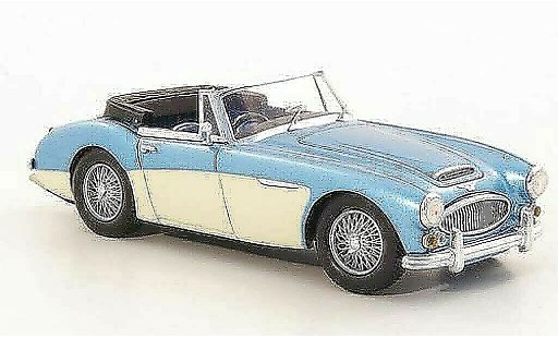 Austin Healey 3000 roadster 1/43 Spark MKIII (BJ8) blue/beige Strassenversion RHD 1965 diecast model cars