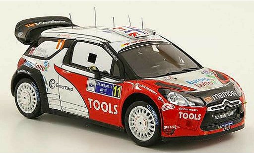 DS Automobiles DS3 WRC 2011 1/43 Spark No.11 Tools/Eurolotto Rally Mexiko diecast model cars