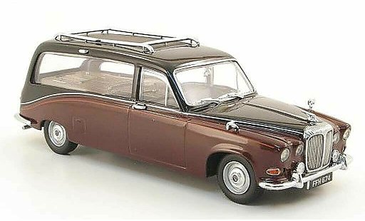 Daimler DS 420 corbillard 1/43 Oxford Leichenwagen red/black diecast model cars