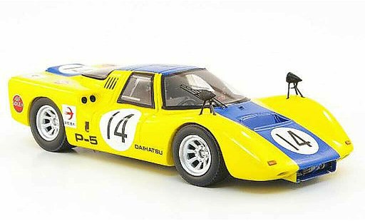Daihatsu P-5 course 1/43 Ebbro No.14 yellow/blue GP Japan 1968 diecast model cars