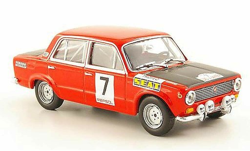 Seat 124 1600 1/43 Hachette No.7 Trofeo Rally Criterium Luis de Baviera 1972 diecast model cars