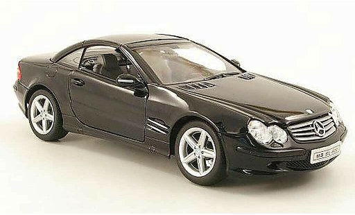 Mercedes Classe SL 500 1/18 Welly (r230) hardtop black diecast model cars
