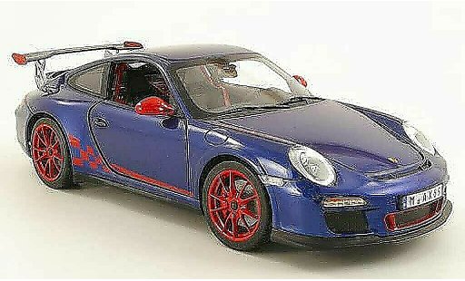 Porsche 911 GT3 RS 1/18 Norev 2010 blue/red diecast model cars