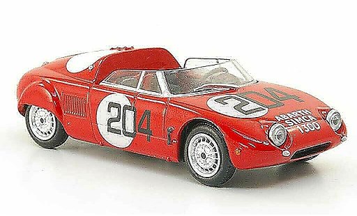 Abarth 1300 Simca Spider 1/43 Hachette Sport No.204 red 1962 diecast model cars