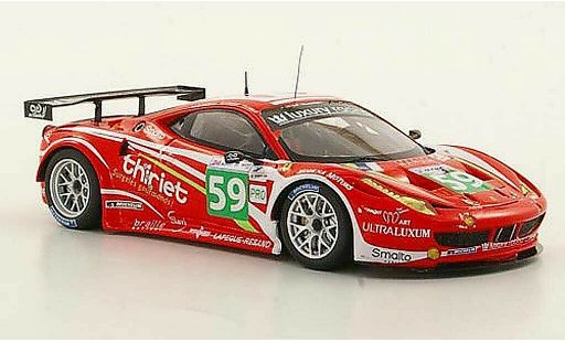 Ferrari 458 Italia GT2 1/43 Fujimi No.59 Team Luxury Racing S.Ortelli / F.Mako / J.Melo 24h Le Mans 2011 diecast model cars