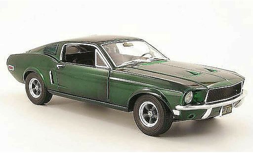 Ford Mustang Bullitt 1/18 Greenlight gt green 1968 chrome edition diecast model cars