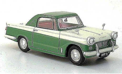 Triumph Herald 1200 Coupe 1/43 Silas Models green/white 1963 diecast model cars