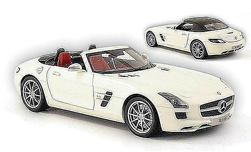 Mercedes SLS roadster 1/18 Minichamps amg (r197) white 2011 diecast model cars