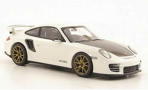 Porsche 911 GT2 RS 1/43 Minichamps 2010 (II) white goldene Felgen diecast model cars