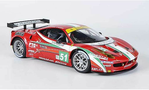 Ferrari 458 Italia GT2 1/18 Hot Wheels Elite No.51 AF Corse 24h Le Mans (Elite) 2011 Fisica/Bruni/Vilander diecast model cars