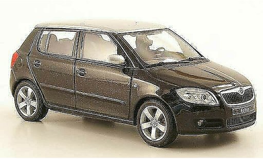 Skoda Fabia II 1/43 Abrex black avec grey nem roof 2006 diecast model cars