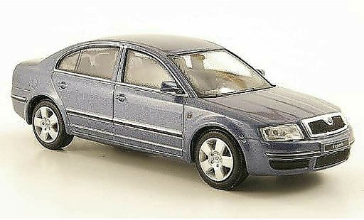 Skoda Superb Base 1/43 Abrex greyblue diecast model cars