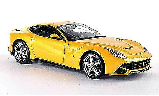 Ferrari F12 Berlinetta 1/18 Hot Wheels Elite 2 Saloon yellow (Elite) diecast model cars