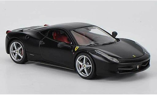 Ferrari 458 Italia 1/43 Hot Wheels Elite mattblack diecast model cars