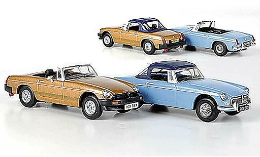 MG B Base 1/43 Vanguards 50th Anniversary Set (The first and the last) blue and bronze diecast model cars
