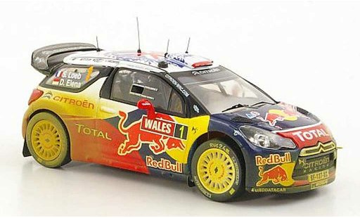 DS Automobiles DS3 WRC 2011 1/43 IXO No.1 Red Bull - Total S.Loeb / D.Elena Rally Wales diecast model cars