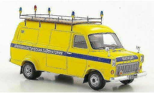 Ford Transit Kastenwagen 1/43 Adler MkI Kriminalistisches Laboratorium - Police Moskau 1974 diecast model cars