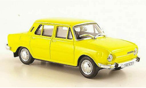 Skoda 110 Base 1/43 Abrex yellow 1969 diecast model cars