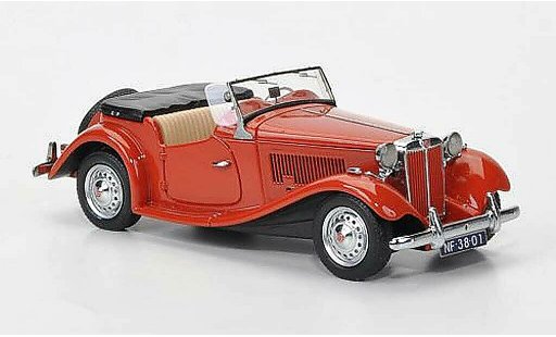 MG TD MkII 1/43 Neo red LHD 1950 diecast model cars