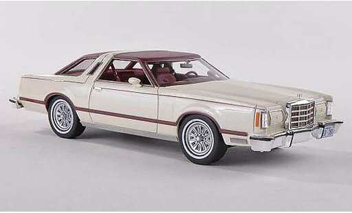 Ford Thunderbird 1977-1979 1/43 Neo white/black-red diecast model cars