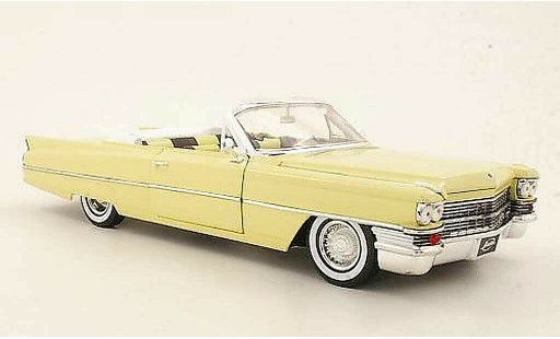 Cadillac Deville Convertible 1/18 Jada Toys yellow 1963 diecast model cars