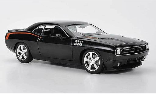 Plymouth Cuda Concept 1/18 Highway 61 HEMI black with orangener Dekoration diecast model cars