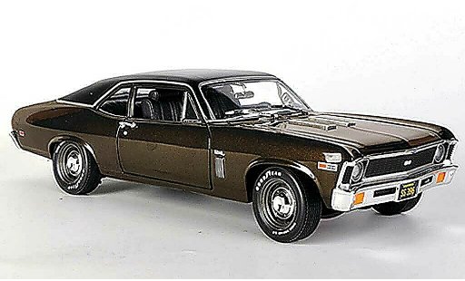 Chevrolet Nova SS 1/18 Ertl 1969 396 brown/mattblack diecast model cars